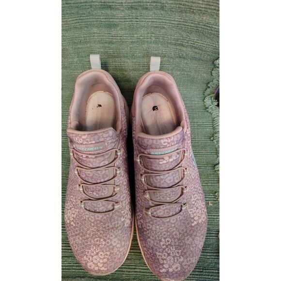 Skechers Summits Women's Gray Leopard Washable Bungee Lace Sneakers Size 9 - Picture 8 of 8